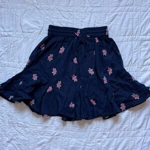 flouncy Floral‎ mini skirt Vero Moda women's XS ditsy lightweight dark cottage